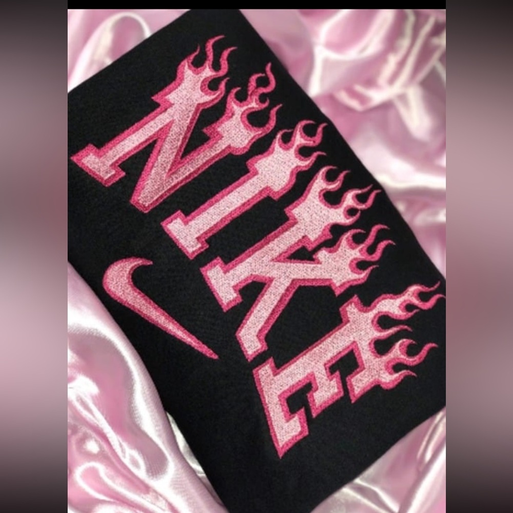 Nike flame pink black sweatshirt